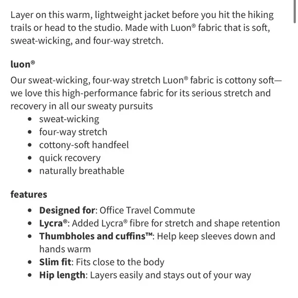 Lululemon Define Jacket Luon - Picture 6 of 6